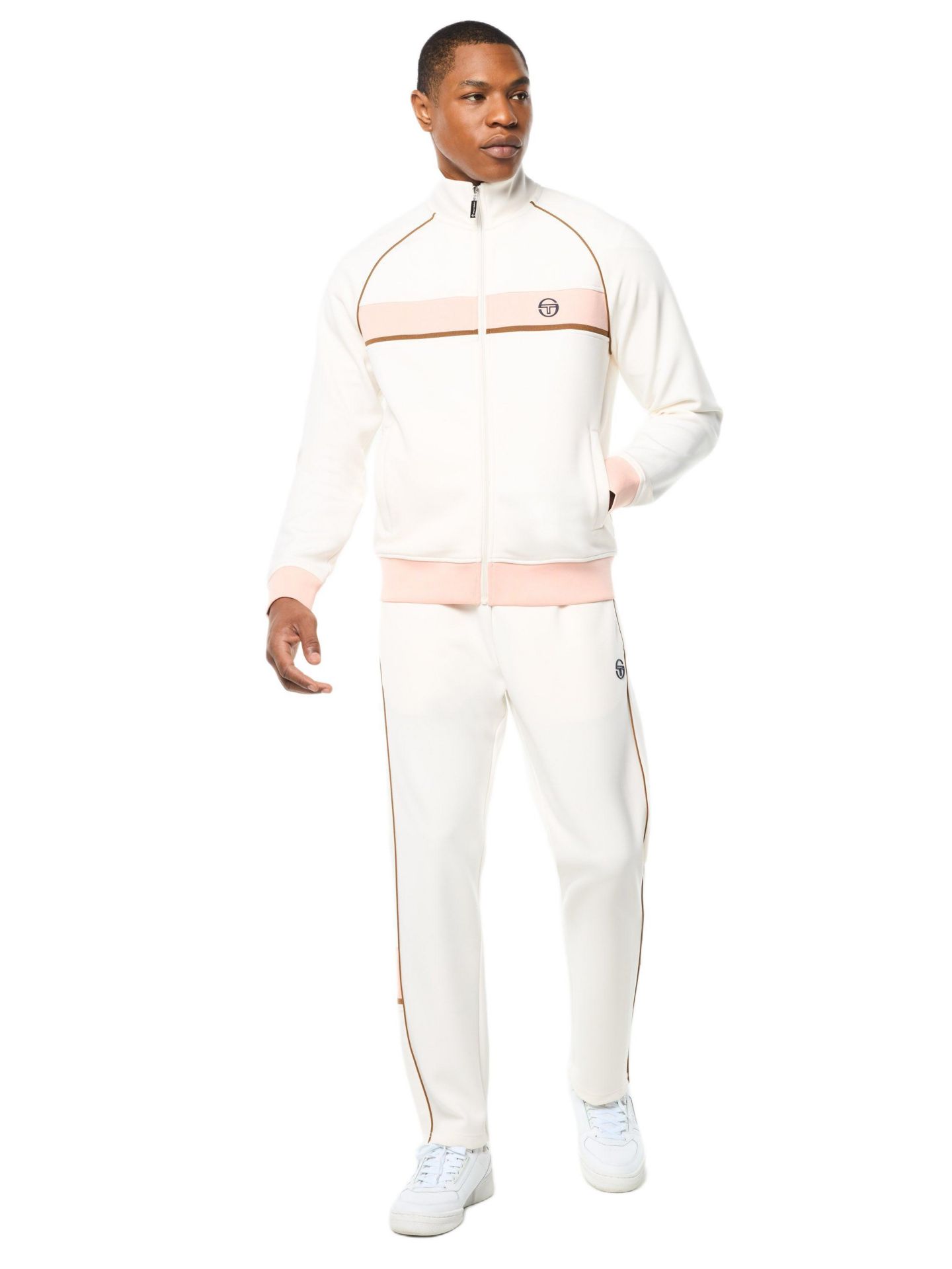 Мужская куртка Sergio Tacchini Lago Track, цвет: Gardenia — фото 2