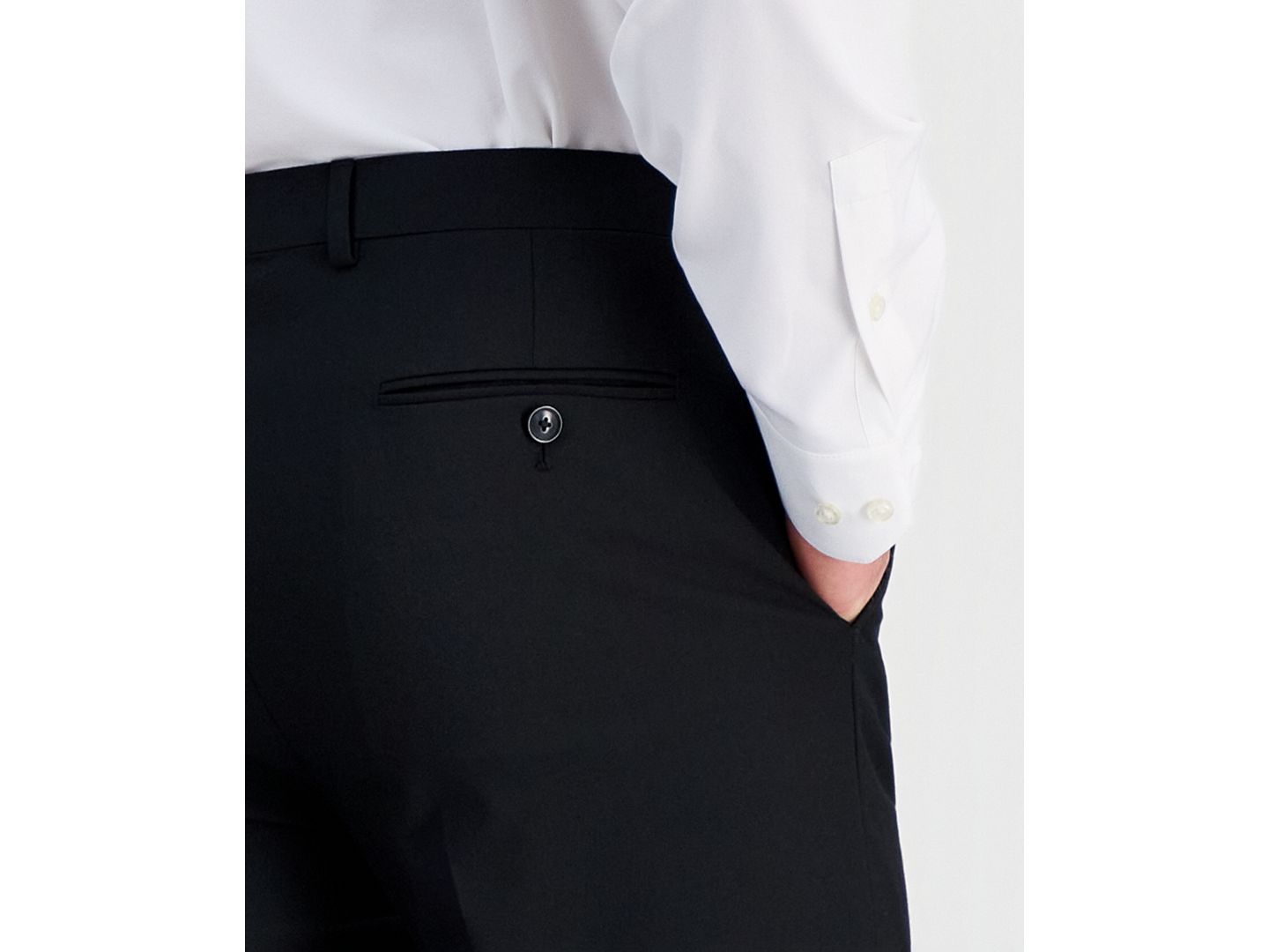Мужские брюки Alfani Slim-Fit Stretch Solid Suit, цвет: Чёрный — фото 6