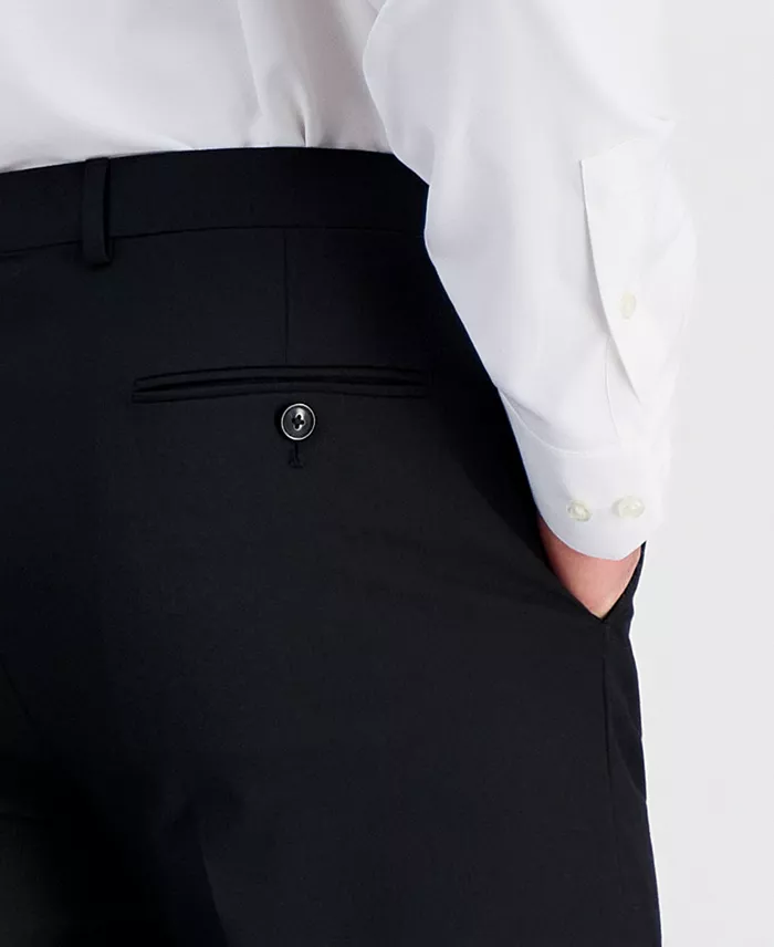 Men's Slim-Fit Stretch Solid Suit Pants - thumbnail 6
