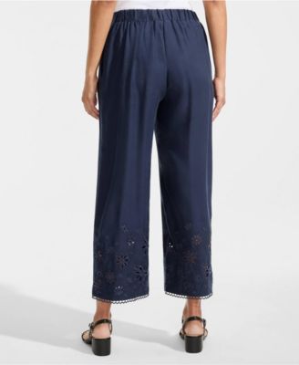 Women's Linen Embroidered Pants