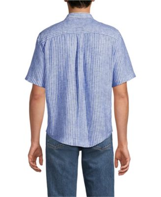 Men's Traditional Fit Short Sleeve Linen Shirt