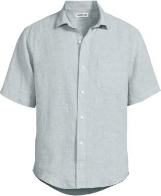 Men's Traditional Fit Short Sleeve Linen Shirt