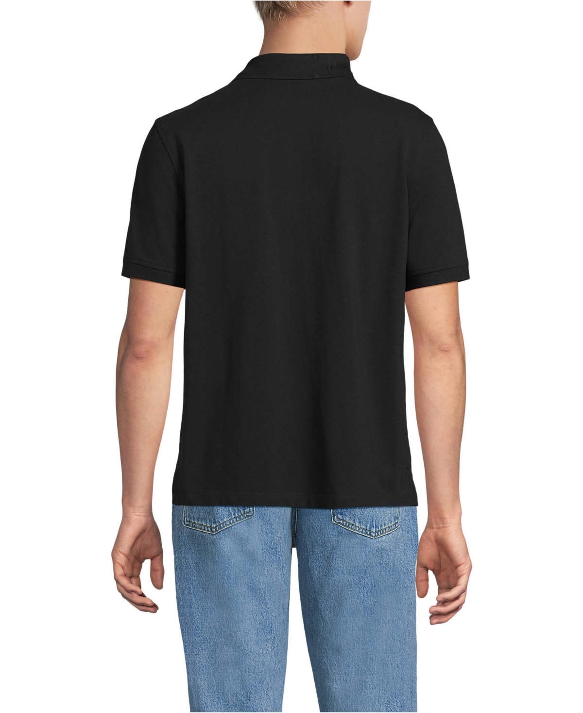 Lands' End Men's Short Sleeve Performance Mesh Pique Polo