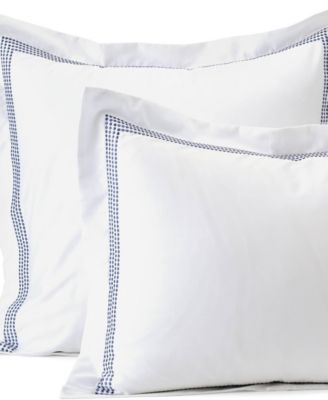 400 Thread Count Premium Supima Cotton No Iron Sateen Embroidered Pillow Sham