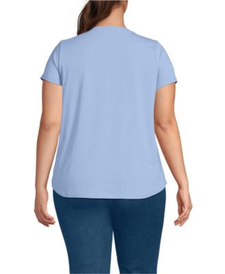Plus Size Short Sleeve Lightweight Jersey Scoop Neck T-shirt