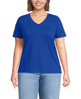 Plus Size Supima Cotton V-Neck T-Shirt