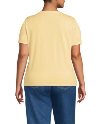 Plus Size Supima Cotton V-Neck T-Shirt