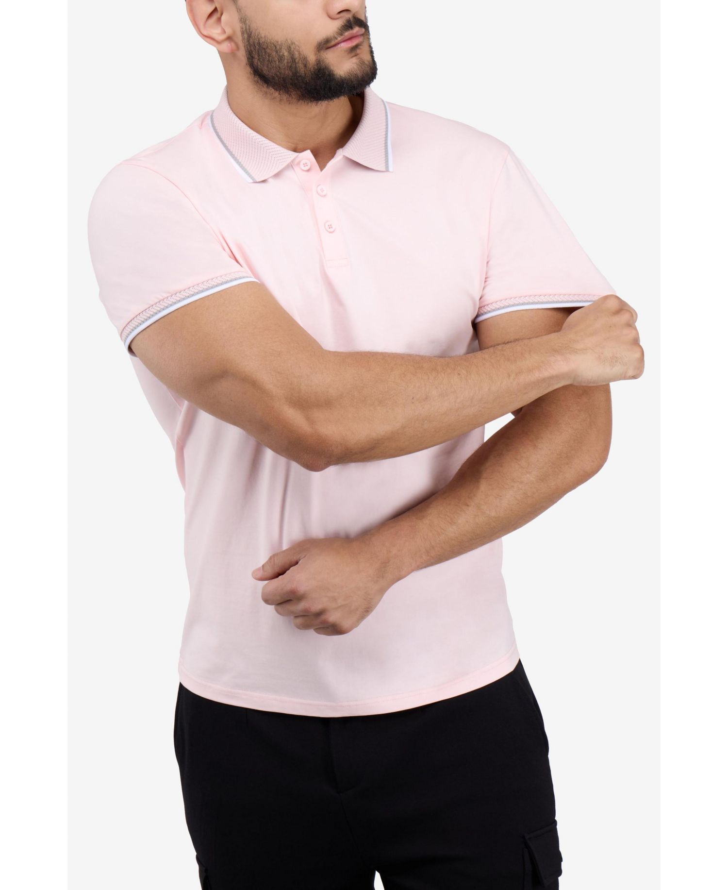 Men's XRAY Short Sleeve Texture Rib Polo