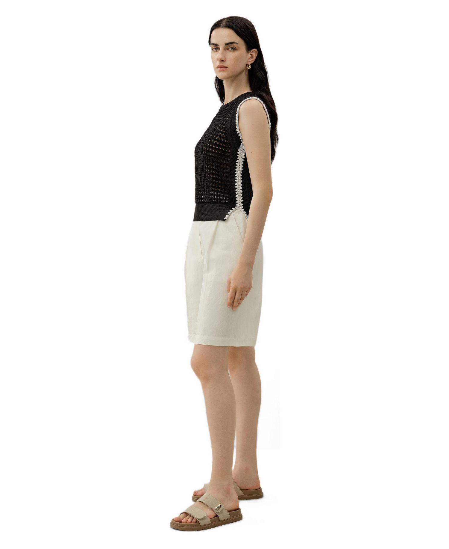 Women's Toscana Pointelle Embroidered Vest