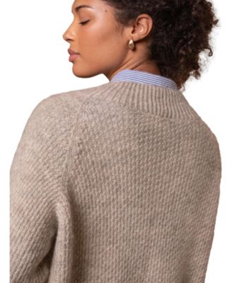 Women's British Wool Moss Stitch Cardigan