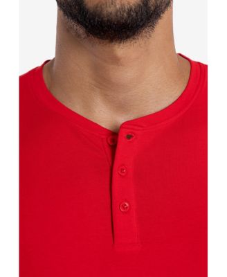 X RAY Men's Long Sleeve Henley T-Shirt