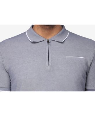 X RAY Big & Tall XRAY Short Sleeve Zip-Neck Polo