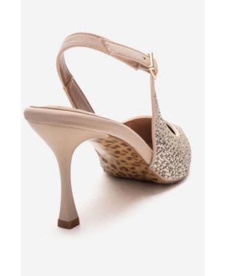 Women's Johanna Slingback Embellished Stiletto Pumps