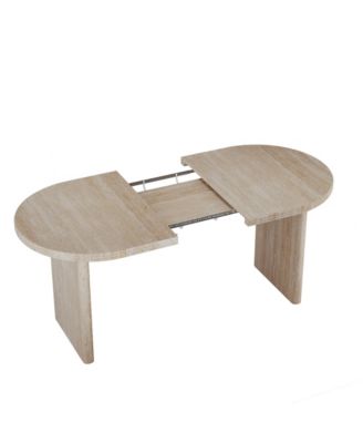 Modern Extendable Dining Table,Mid-century modern style home table,Suitable for dining rooms, kitchens, and living rooms