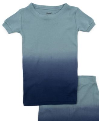 Kids Matching Family Two Piece Cotton Short Sleeve Shirt and Shorts Tie Dye Pajamas