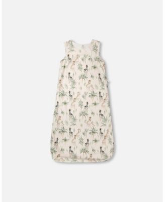 Baby Boys Cotton Jersey Muslin Sleep Sack Beige Zebra Print - Baby|Toddler