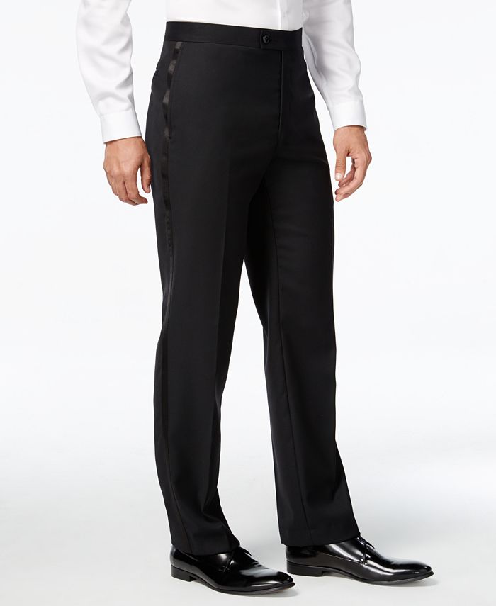 Calvin Klein Black Solid Big and Tall Modern Fit Tuxedo Pant & Reviews -  Pants - Men - Macy's