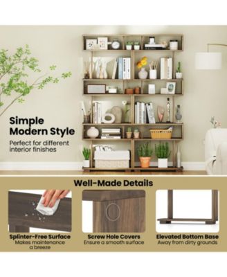 6-Tier Slim Bookcase with Anti-Tipping Kit