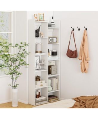 11-Tier Modern Book Organizer Bookcase with Safety Kits