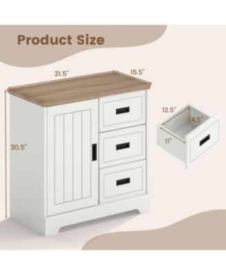 Farmhouse Sideboard Buffet Cabinet with Sliding Doors