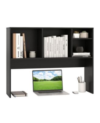 Desktop Bookcase with 4 Cubbies and Open Back Compartment