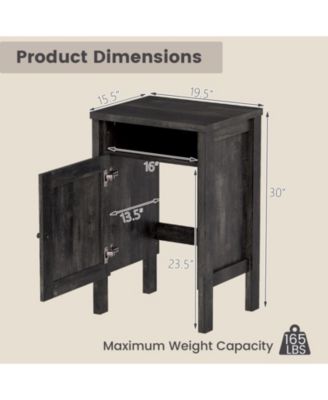 Robot Vacuum Storage Cabinet with Reversible Door