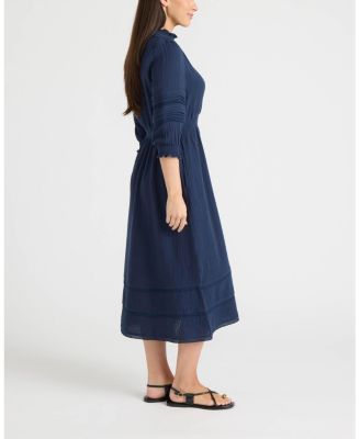 Women's Button Front Double Gauze Dress