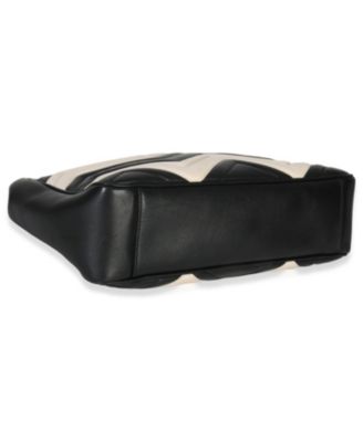 Black White Matelasse Medium GG Marmont Chain Tote