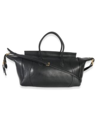 Black Supple Shiny Lambskin Medium New Luggage