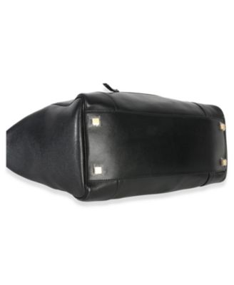 Black Supple Shiny Lambskin Medium New Luggage