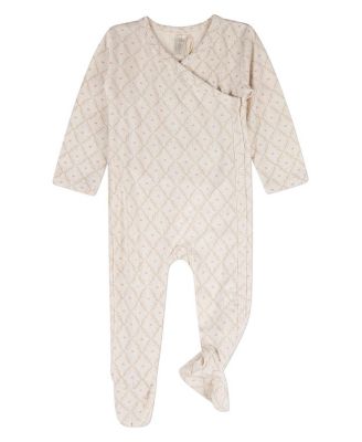 Baby Girls Harlequin Heart All Over Print Footie