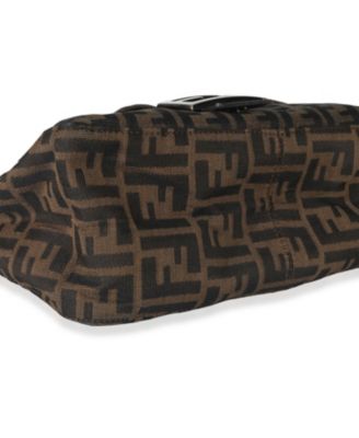 Brown Zucca Canvas Mama Baguette Bag