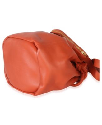 Orange Calfskin Beak Tote
