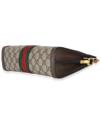 Beige GG Supreme Web Ophidia GG Small Shoulder Bag