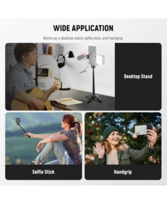 Lightweight Bluetooth Selfie Stick Tripod with 360° Phone Holder & Cold Shoe