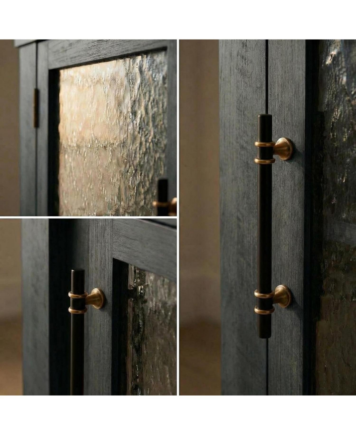 gaomon 54.4" Buffet Sideboard Cabinet, Wood Storage with 2 Glass Doors & 3 Drawers, Coffee Bar & Tv Stand for Living Room, Kitchen