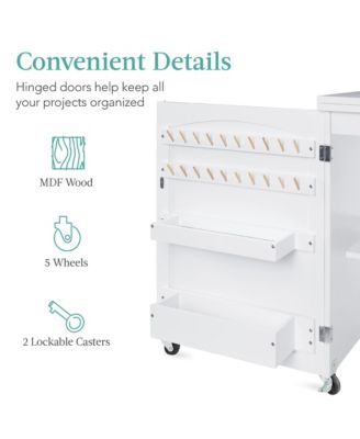 Sewing Machine Table and Desk w/ Craft Storage and Trays