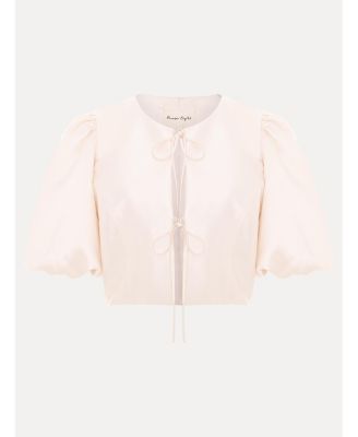 Women's Paulina Cropped Puff-Sleeve Jacket
