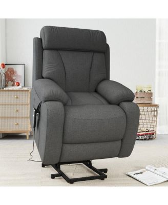 Snowflake Velvet Lift Chair for Seniors with Remote Control, Electric Recliner Sofa for Elderly, Soft Fabric Power Chair