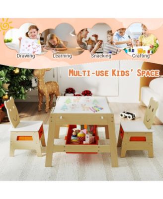 Toddler Table and Chairs Five in One Art Desk with Boards