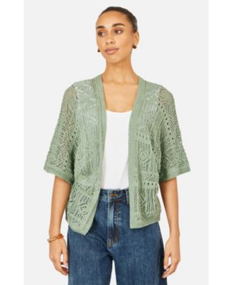 Women's Crochet Edge To Edge Cardigan
