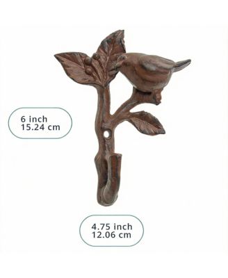 Rustic Cast Iron Wall Hook for Coats and Hats - Decorative, Durable, Easy to Mount