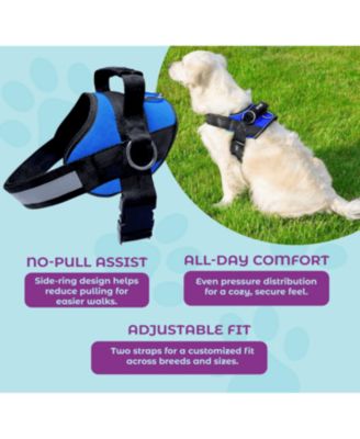 Side Ring No Pull Dog Harness - No Choke, Escape Proof, Reflective, 3 Leash Clips, Comfortable Pet Vest for Medium & Large Dogs