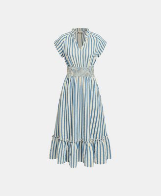 Women's Sunset Cruise Striped Midi Beach Dress