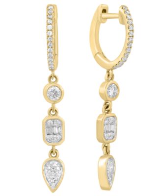 Diamond (1/3 ct. t.w.) Earrings in 14k Yellow Gold