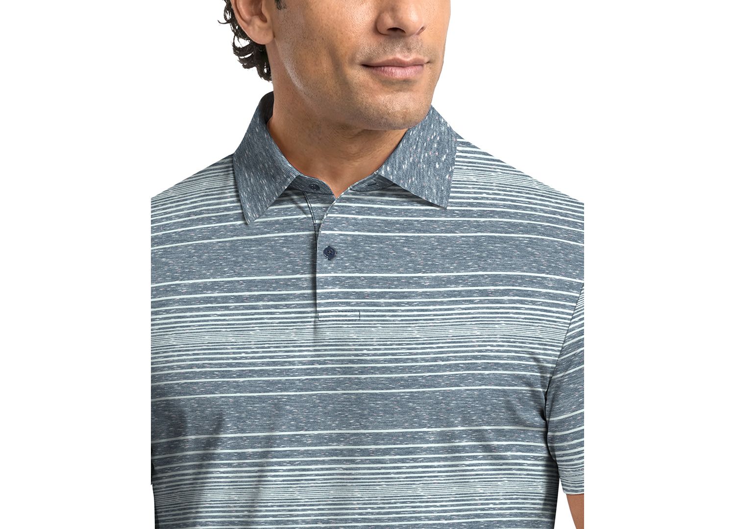 Men's Jaspe Stripe Golf Polo Shirt