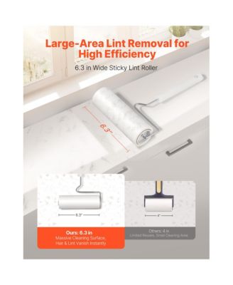 Sticky Lint Roller 3 Pack Extra Large Pet Hair Remover 270 Sheets Strong Sticky Cat Dog Hair Roller