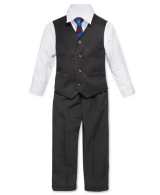 Lot Dockers Garçon 7 Ans : Pantalon, Veste, Nœud Papillon Et Chemise Gris – Neuf Avec étiquettes