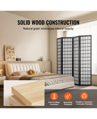 Room Divider, 4 Panel Japanese Folding Privacy Screen, Indoor Partition