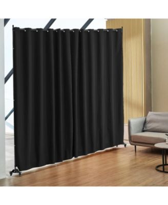 Portable Room Divider, Panel Divider with Wheels, Freestanding Privacy Screen